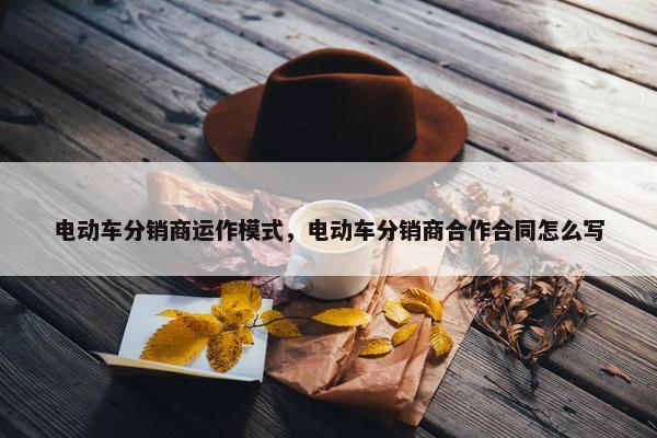 电动车分销商运作模式，电动车分销商合作合同怎么写