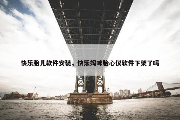 快乐胎儿软件安装，快乐妈咪胎心仪软件下架了吗