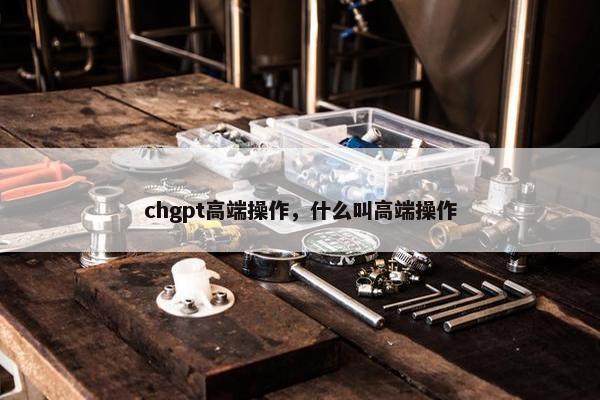 chgpt高端操作，什么叫高端操作