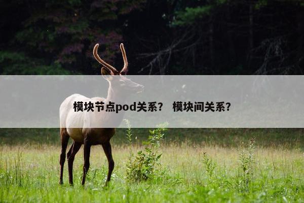 模块节点pod关系？ 模块间关系？