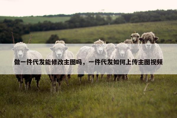 做一件代发能修改主图吗，一件代发如何上传主图视频