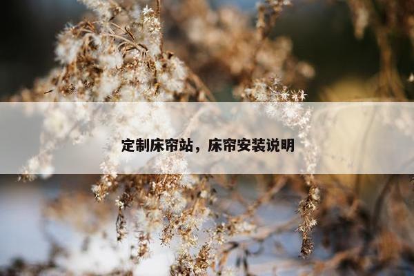 定制床帘站，床帘安装说明