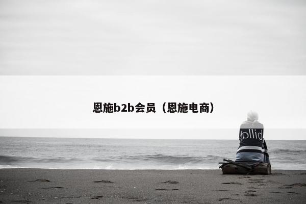 恩施b2b会员（恩施电商）