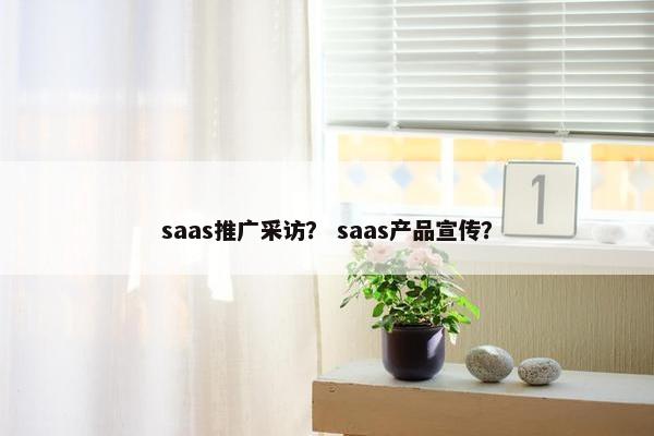 saas推广采访？ saas产品宣传？