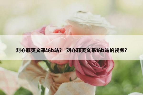 刘亦菲英文采访b站？ 刘亦菲英文采访b站的视频？