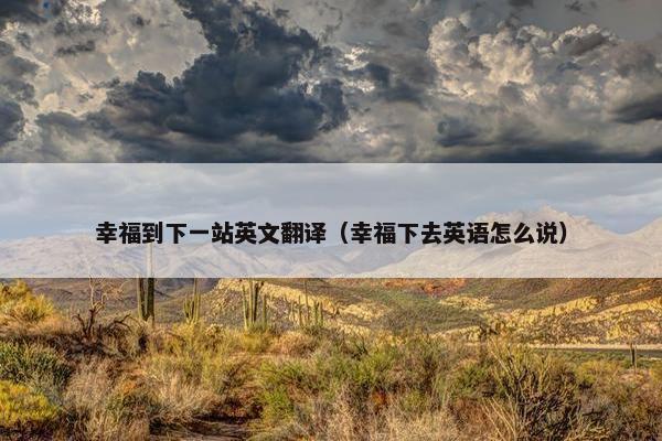 幸福到下一站英文翻译（幸福下去英语怎么说）