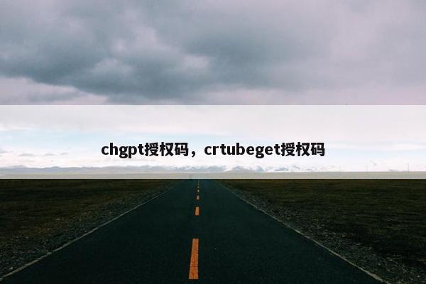 chgpt授权码，crtubeget授权码