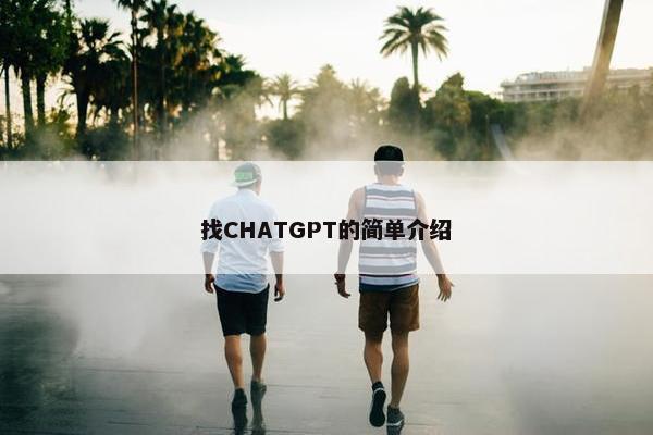 找CHATGPT的简单介绍
