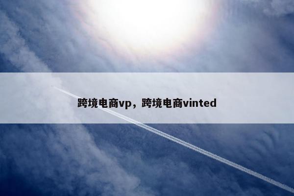 跨境电商vp，跨境电商vinted