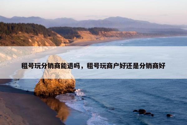 租号玩分销商能退吗，租号玩商户好还是分销商好