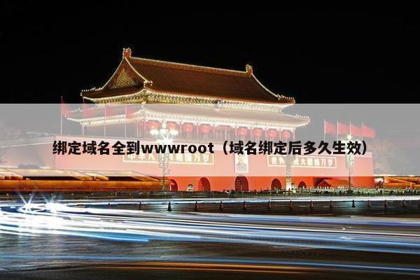 绑定域名全到wwwroot（域名绑定后多久生效）