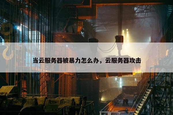 当云服务器被暴力怎么办，云服务器攻击