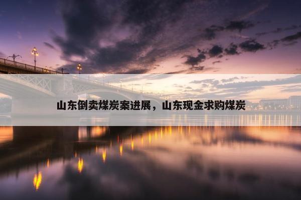 山东倒卖煤炭案进展，山东现金求购煤炭