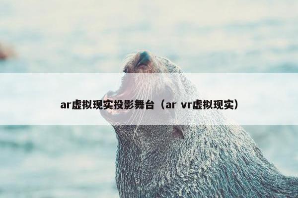 ar虚拟现实投影舞台（ar vr虚拟现实）