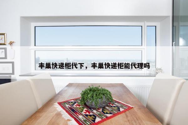 丰巢快递柜代下，丰巢快递柜能代理吗