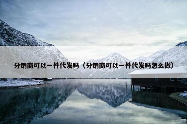 分销商可以一件代发吗（分销商可以一件代发吗怎么做）