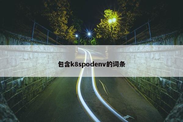 包含k8spodenv的词条