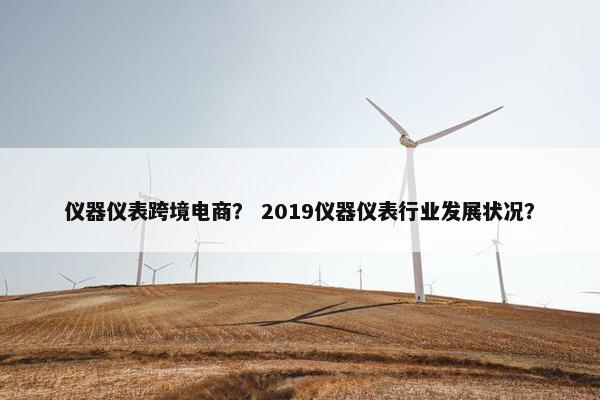 仪器仪表跨境电商？ 2019仪器仪表行业发展状况？