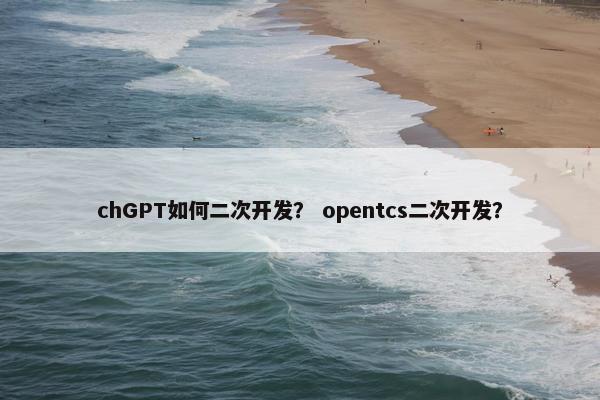 chGPT如何二次开发？ opentcs二次开发？
