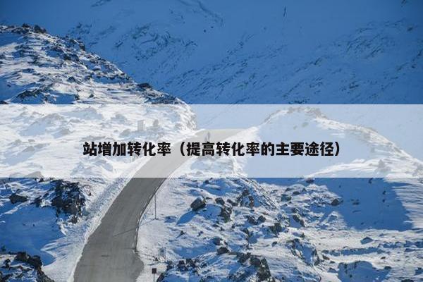 站增加转化率（提高转化率的主要途径）