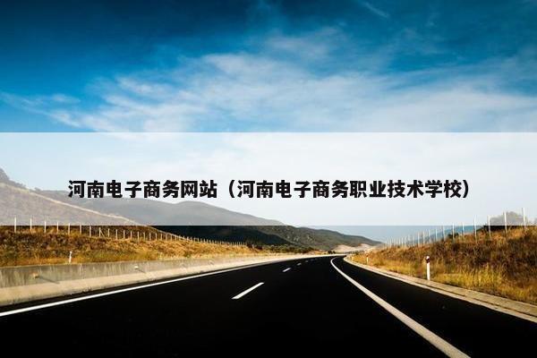 河南电子商务网站（河南电子商务职业技术学校）