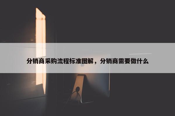 分销商采购流程标准图解，分销商需要做什么