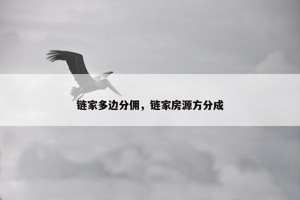 链家多边分佣，链家房源方分成