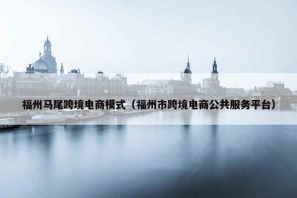 福州马尾跨境电商模式（福州市跨境电商公共服务平台）