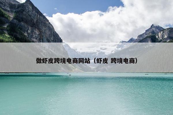 做虾皮跨境电商网站（虾皮 跨境电商）