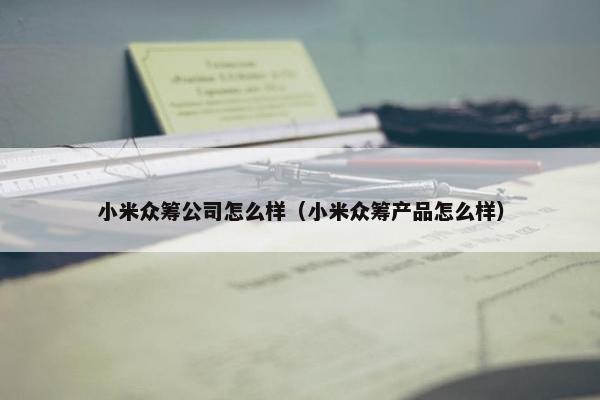 小米众筹公司怎么样（小米众筹产品怎么样）