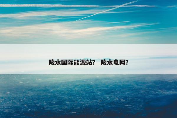 陵水国际能源站？ 陵水电网？
