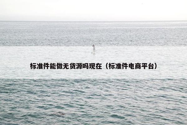 标准件能做无货源吗现在（标准件电商平台）
