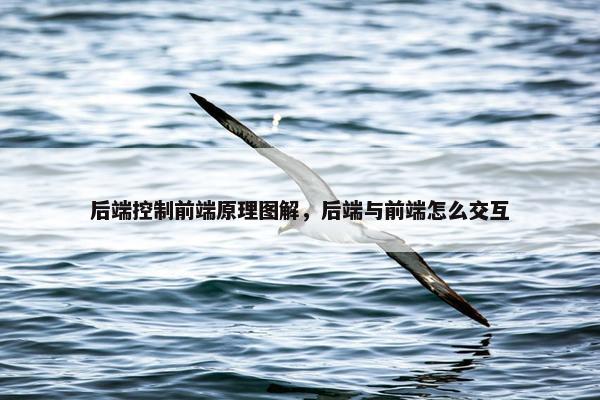 后端控制前端原理图解，后端与前端怎么交互