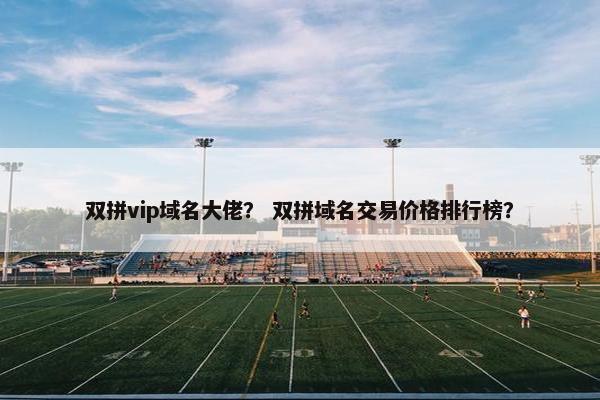 双拼vip域名大佬？ 双拼域名交易价格排行榜？