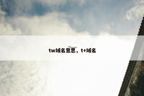 tw域名意思，t+域名