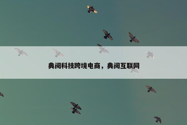 典阅科技跨境电商，典阅互联网