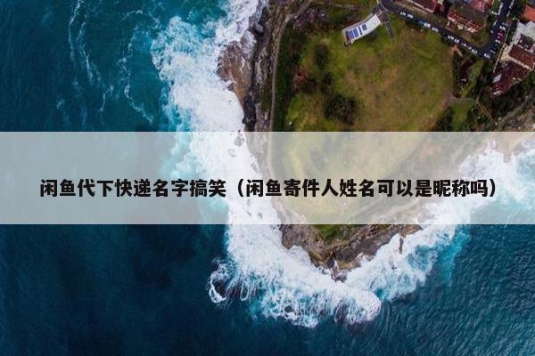 闲鱼代下快递名字搞笑（闲鱼寄件人姓名可以是昵称吗）
