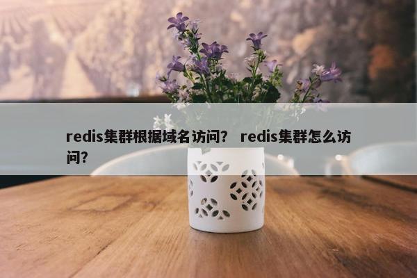 redis集群根据域名访问？ redis集群怎么访问？