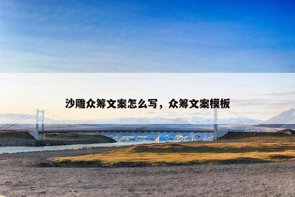 沙雕众筹文案怎么写，众筹文案模板