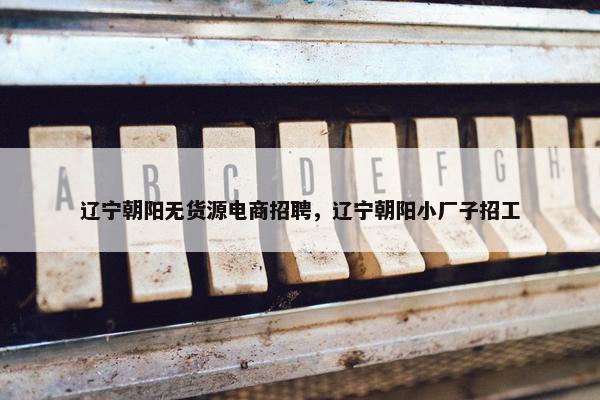 辽宁朝阳无货源电商招聘，辽宁朝阳小厂子招工