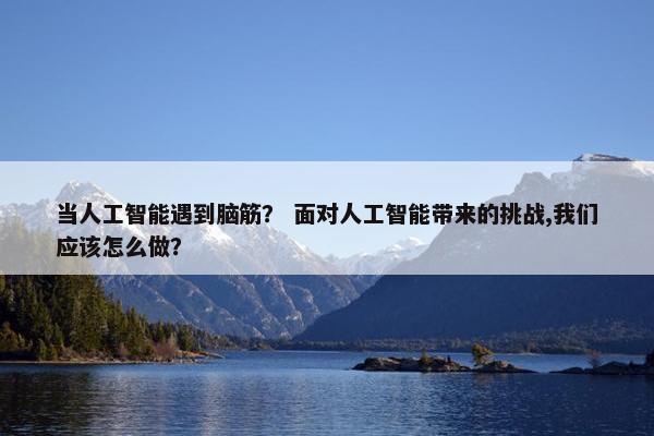 当人工智能遇到脑筋？ 面对人工智能带来的挑战,我们应该怎么做？