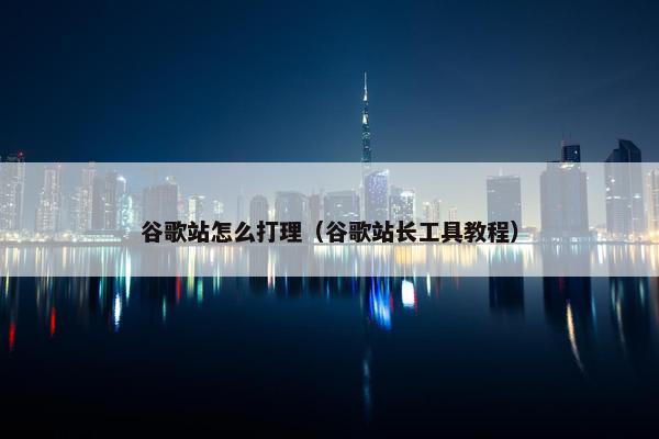 谷歌站怎么打理（谷歌站长工具教程）