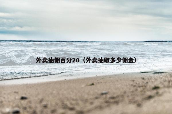 外卖抽佣百分20（外卖抽取多少佣金）