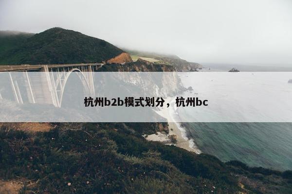 杭州b2b模式划分，杭州bc