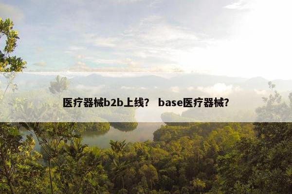 医疗器械b2b上线？ base医疗器械？