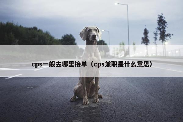 cps一般去哪里接单（cps兼职是什么意思）