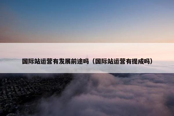 国际站运营有发展前途吗（国际站运营有提成吗）