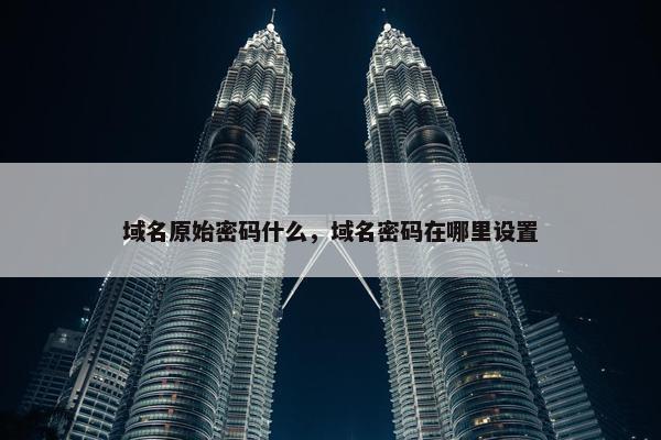 域名原始密码什么，域名密码在哪里设置