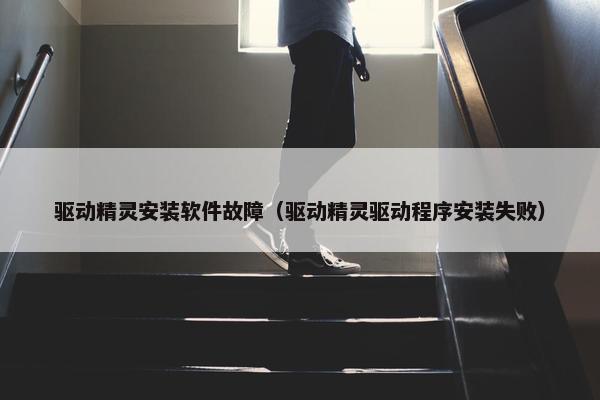 驱动精灵安装软件故障（驱动精灵驱动程序安装失败）