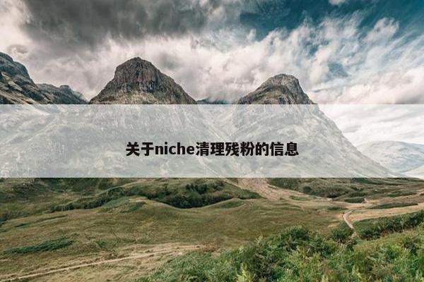 关于niche清理残粉的信息